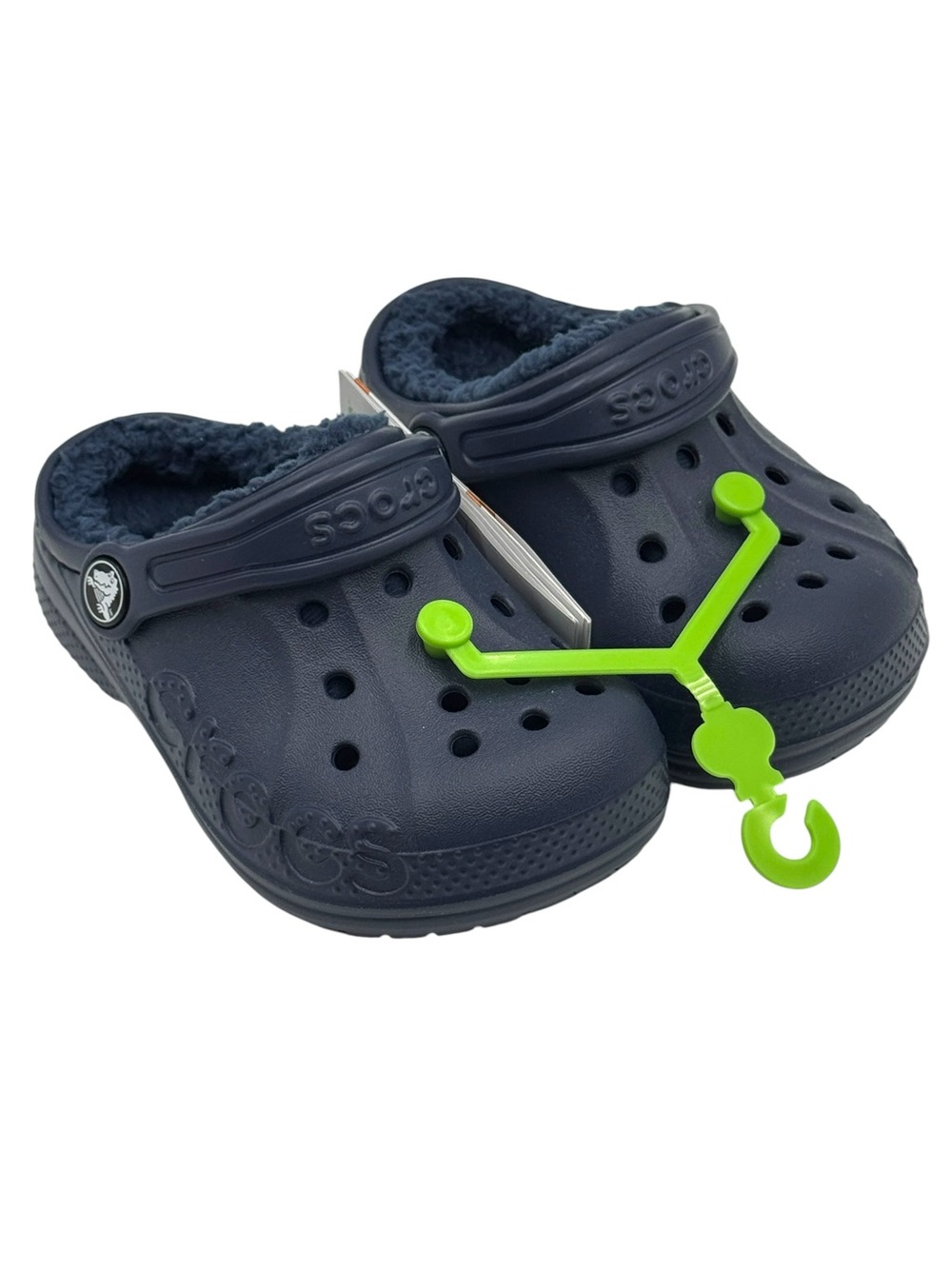 CROCS Kids Baya Faux Shearling Lined Clog Shoes Size c8